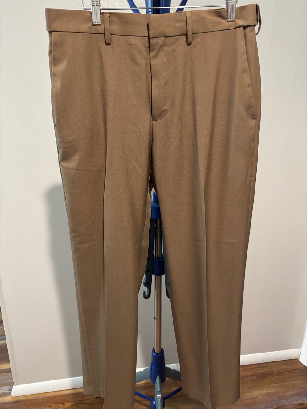 Haggar Men's Tan Dress Pants - Flat Front Classic